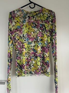 AFRM Kaylee Women's Vibrant Colored Crewneck Long Sleeve Top Size Large